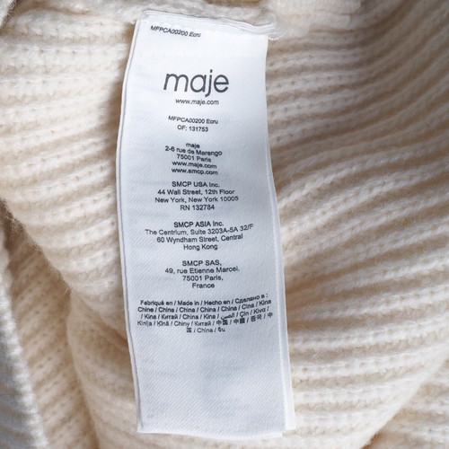 Maje Women's Cardigan Size 1 / S Cropped Cardigan Wool Blend MFPCA00200 - Picture 6 of 9