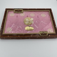 Vintage Majestic Creations Napkins Table Cloth Pink NEW Made in USA 52x70 Set