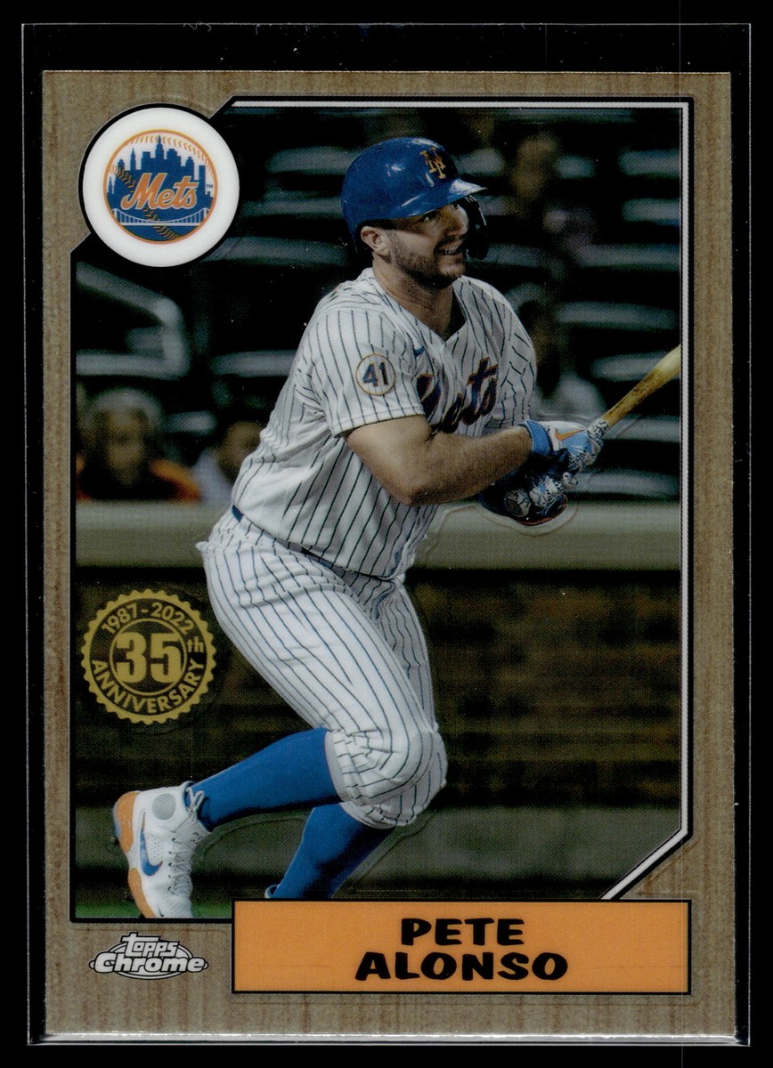 Pete Alonso 2022 Topps Chrome 1987 Throwback Refractor Card #87BC