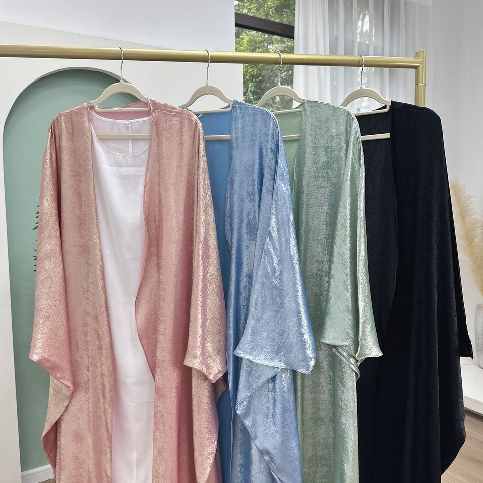 Abaya Open Kimono Muslim Women Farasha Robe Batwing Sleeve Maxi Dress ...