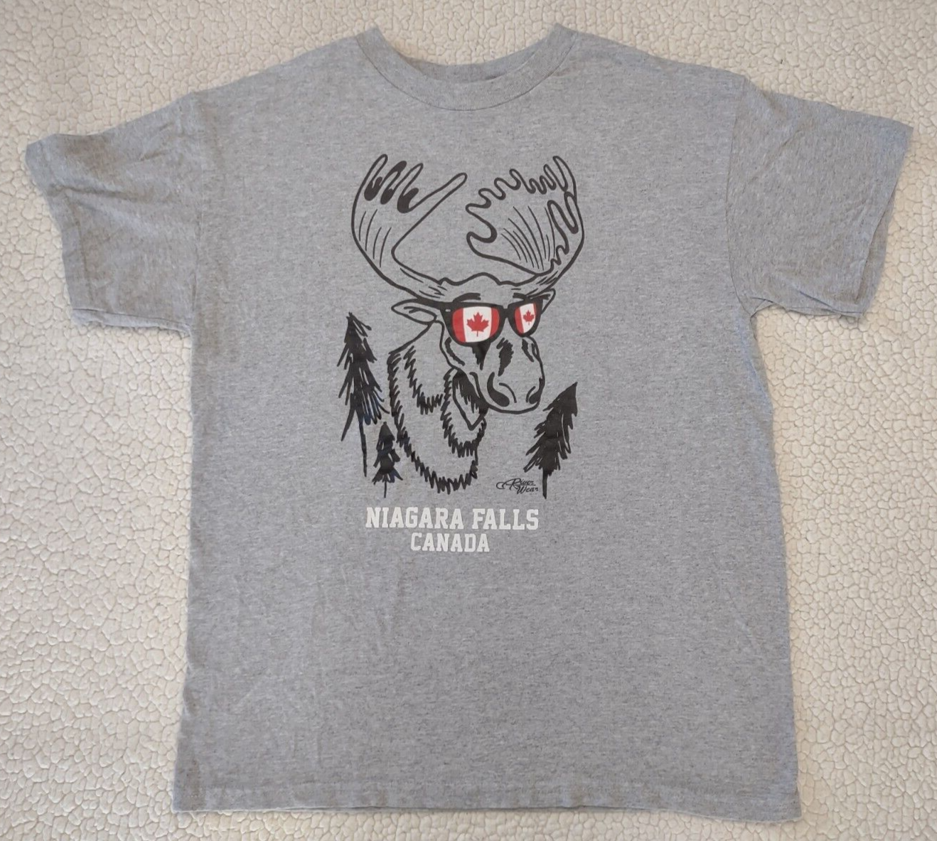 Gray River Wear Niagara Falls Moose Graphic Tee in Medium