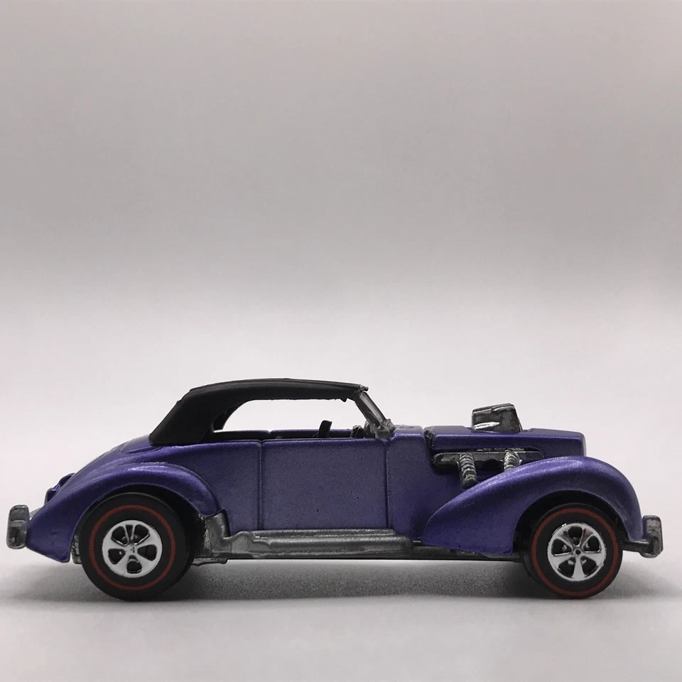 Hot Wheels Redline Classic Cord 1970/1971 púrpura claro restaurado - hecho en EE. UU. Foto 4 de 4