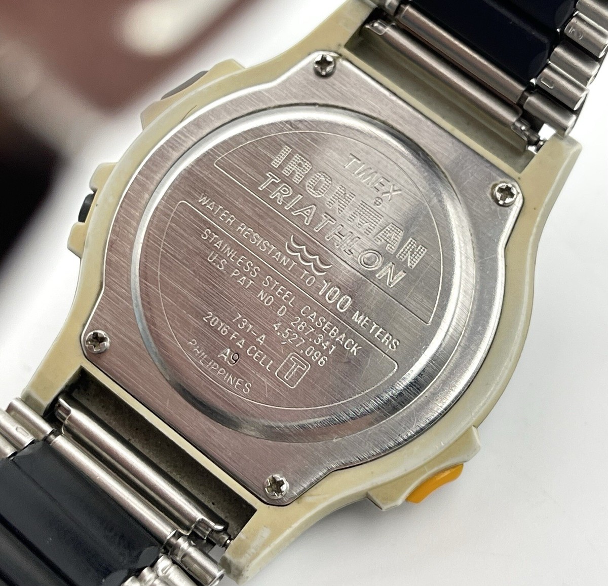 Vintage Timex 90s Ironman Triathlon Watch Mens Indiglo 8 Lap 100