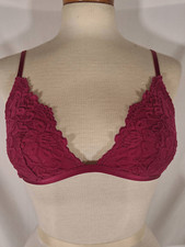 Frederick's of Hollywood Jessica Lace Bralette Festival Fuschia Size Medium