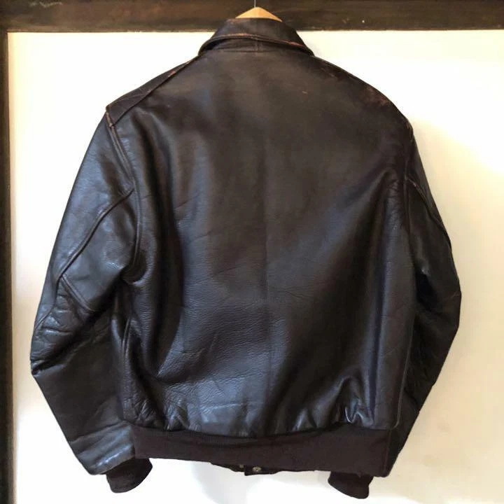 Daniel Boone A-2 Horsehide Leather Blouson Jacket men Vintage 40-50's from JP - Image 2 of 4