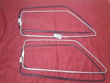 COMPATIBLE FIAT 126 BLACK AND ALUMINUM GLASS SCRAPER GASKETS WINDOWS GLASS