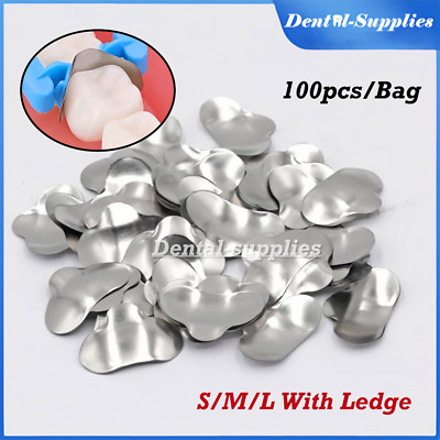 Dental Matrix Sectional Contoured Matrices Band Metal Delta Wedge Bands W Ledge