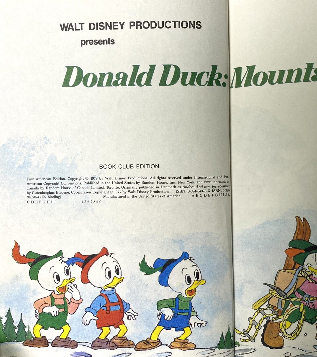 Donald Duck Mountain Climber 1978 Disney Wonderful World of
