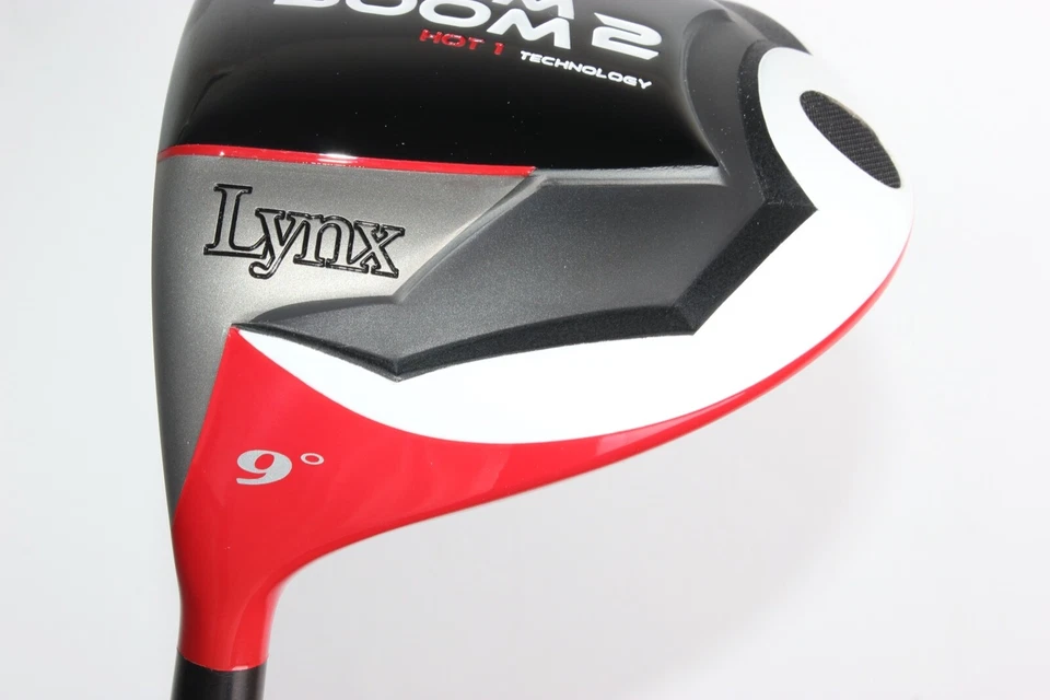NEW LYNX BOOM BOOM 1 WOOD DRIVER GOLF CLUB LEFT HAND RED REGULAR FLEX 9 DEG - Image 2 of 4