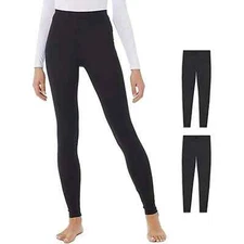 32 Degrees Heat Women's Base Layer Pant Long Johns 2Pk Black Medium Keep Warm
