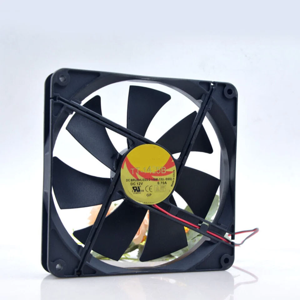 For TT-1425B L-SSS D14BM-12 DC12V 0.7A 140*140*25mm Blower Cooling Fan 2pin - Image 3 of 4