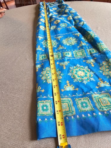 RARE! Vintage 1950s Bonnie Sue Model Womens Dress - Linen, Blue, Pattern, Zipper - Picture 16 of 24