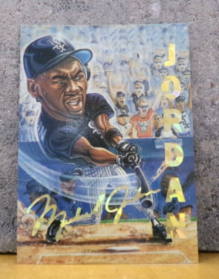 COOL OLDER BASEBALL CARD MICHAEL JORDAN CHICAGO WHITE SOX TOONS