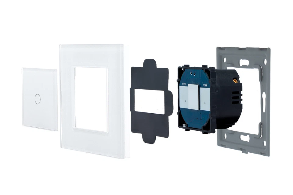 Touch Lichtschalter Steckdosen Wechselschalter Dimmer WiFi Glas Luxus-Time - Bild 4 von 4