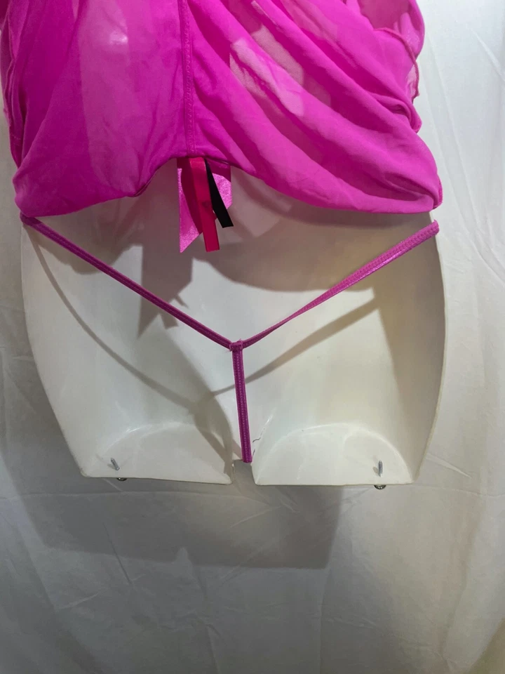 Lingerie Babydoll Feminina Seven Til Midnight Rosa Fúcsia Tamanho Único Compatível com Grande - Imagem 4 de 4