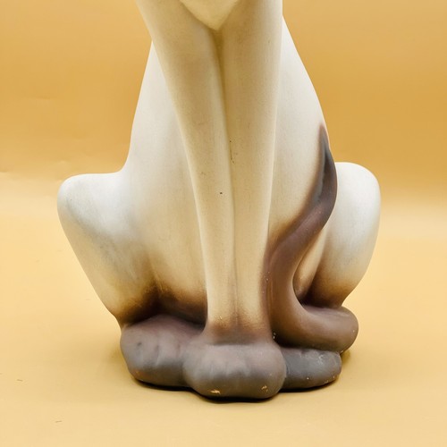 Freeman McFarlane Potteries USA Siamese Cat Figurine 15” Tall Vintage MCM 1958* - Picture 8 of 10