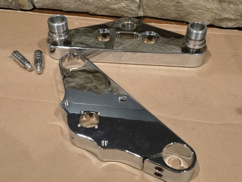 Billet Triple Tree Custom Harley Davidson Chopper - Picture 5 of 7