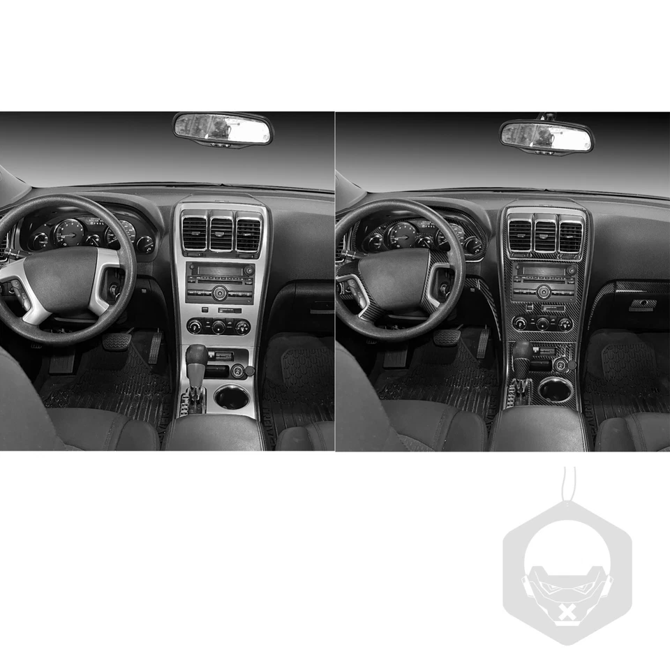 Kits de molduras interiores completos de fibra de carbono real 57 piezas para GMC Acadia 2007-2012 Foto 3 de 4