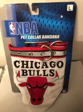 NBA Basketball Pet Collar Bandana Dogs/Cats - Chicago Bulls - Size Large -NEW 