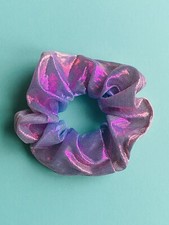 irisierend Hair Bun Holographic Rave pastell ...