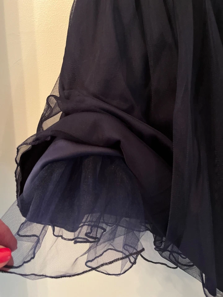 Vestido de fiesta formal de vacaciones azul brillante Speechless niñas talla 1 lentejuelas de tul Foto 4 de 4