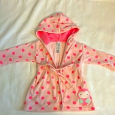 Carters Just One You Owl Hooded Robe Pink Size 0-9 months EUC