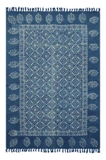 Handmade Cotton Blue Rug, Runner Kitchen Floor Carpet, Farmhouse Living Room Rug