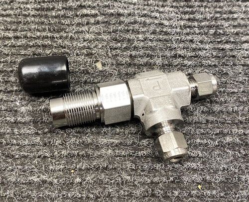 Válvula de alivio 1/4 tubo 316ss (25-50 psi ajustable Crack) Parker 4A-RL4A-KZT-SS-KB - Imagen 2 de 5