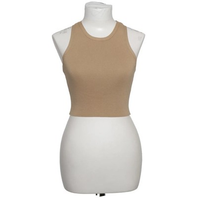 Zara, Tank­top, Größe: S, Beige, Einfarbig, Rippenstrick, Damen #pr2