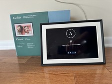 Aura Digital Picture Frame - 10.5  - Carver - Gravel With White Mat - With Box