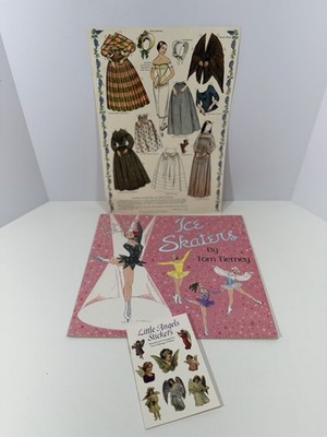 VTG Ice Skaters Paper Dolls by Tom Tierney 1995 + Leaflet Angels Sticks And More