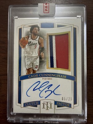 2024 PANINI NT CADE CUNNINGHAM CLUTCH FACTOR GAME-JERSEY AUTO /25