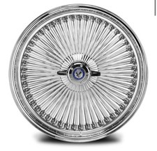 22x8 Luxor Wire Wheels Standard 150-spoke Straight Lace Chrome Rims 1pc