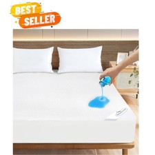 Twin Mattress Protector Waterproof Soft  Breathable Terry, Noiseless Twin Ma...