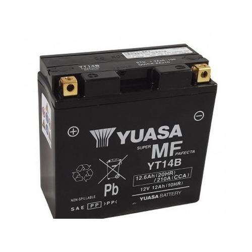 Batterie 12v 12ah yt14b Yuasa de haute performance pour moto sportive et routière