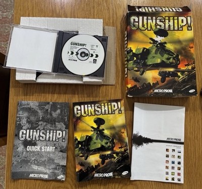 CD ROM Gunship Big Box Vintage Selten Windows Spiel CD