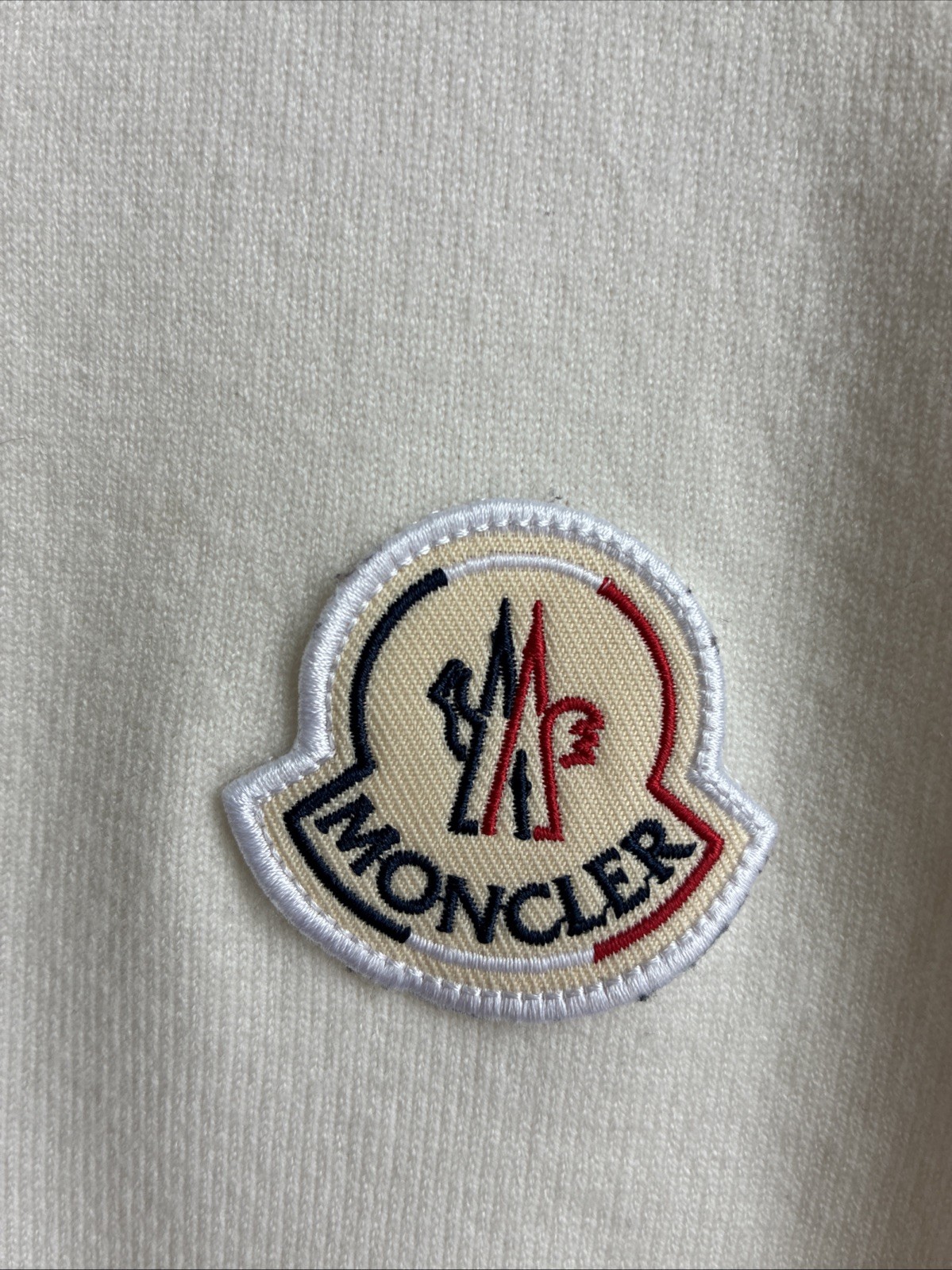 Moncler Logo Patch White Crew Neck Sweatshirt - M… - image 3