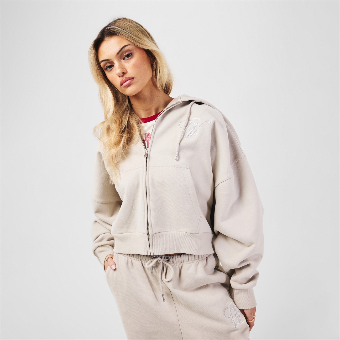 Jack Wills Womens Emblem Zip Hoody Hoodie Hooded Sweatshirt Top image 5