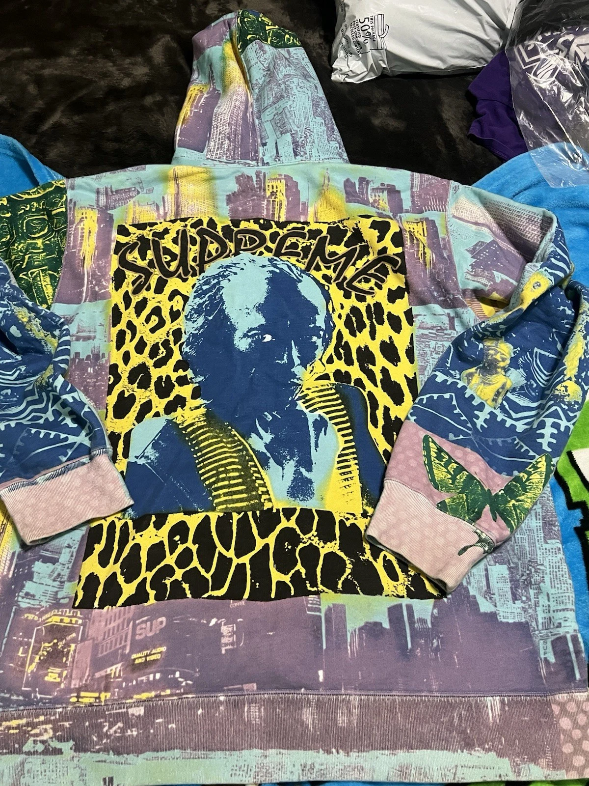 ?RARE? SWEAT À CAPUCHE HOMME SS20 SUPREME XL MILES DAVIS 9,5/10 EUC ??