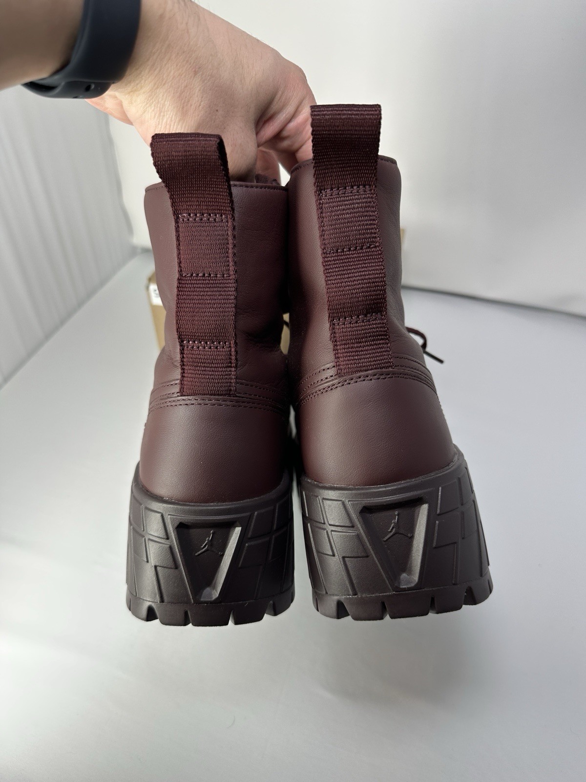 Nike Air Jordan 1 Brooklyn High Boots Burgundy Crush Women’s Size 7 - FJ5737-600 thumbnail 12