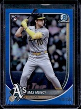 2025 Bowman Chrome Max Muncy RC Blue Refractor Rookie #/150 Athletics