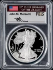 2007 W $1 American Silver Eagle PCGS PR70DCAM - John M. Mercanti Signature