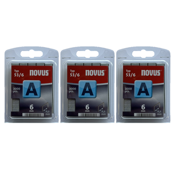 3X Novus Tackerklammern A 53/6 Typ 53 6 Mm 2000 Stk 042-0355 Tackernadeln-image