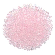 2000 Pcs Glass Seed Beads, 4mm Mini Glass Seed Spacer Bead, Light Pink