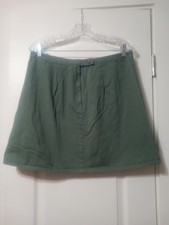 Green The Limited Chino Mini Skirt  Size 14  100 Cotton Classic GUC