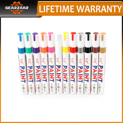 12pcs/set Waterproof Permanent Paint Marker Pen Car Tyre Tire Tread Rubber KY