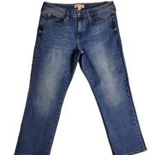 Lucky Brand Sweet Crop Mid Rise Stretch Jeans Womens Size 14 / 32 Blue Denim