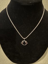 Wyland Gallery Exclusive Kissing Dolphins Silver Necklace Pendant