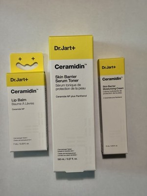 Dr Jart+ Ceramidin Toner & Barrier Cream (15ml) & Lip Balm EXP 05/2028