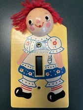 Vintage Raggedy Ann Single Light Switch Plate Cover IRMI Nursery Originals
